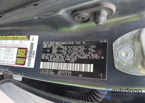 2008 Toyota Tundra Limited 5.7L V8 из США, поврежденный, VIN 5TFDV58148X047676